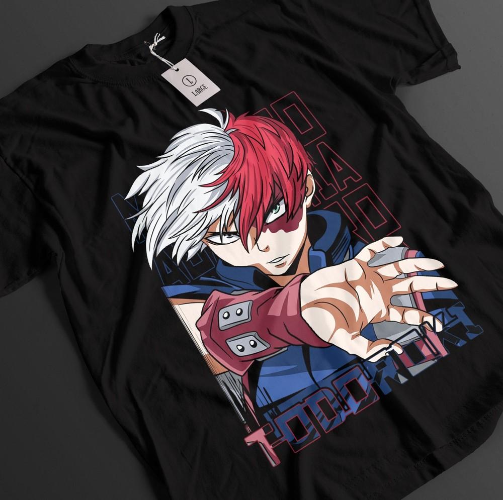 

My Hero Academia Shirt Shoto Todoroki Tshirt Deku All Might Top MHA Unisex Tee 2XL