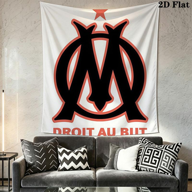 OM logo Wall Hanging Printed Fabric Blanket Decorative Tapestries for Bedroom Living Room Home Decor