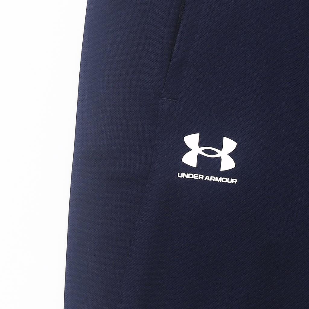 Under Armour Mid Rise Fitted Knit Sports Pants Men bottoms Navy-Blue 1366203-410