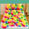 Colorful Sunflower Plush Cushion Smiley Face Pillow Ultra-soft Short Plush Pp Cotton