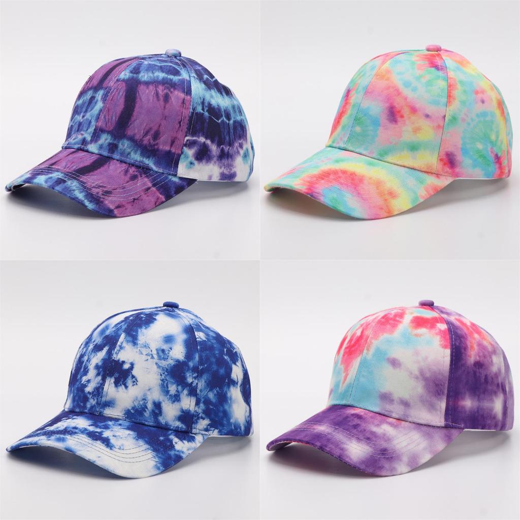 Digital Print Gradient Baseball Cap With Sun Protection For Casual Outdoor Wear