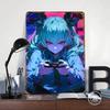 Anchovy Anime Gamer Girl Tinplate Poster Customized Wall Art Vintage Retro Metal Signs for Room Decoration Garage Decorations