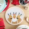 Christmas Cotton Rope Round Coasters Heat Insulation Non-Slip Durable Printed Coaster Home and Decoration Kitchen Utensils
