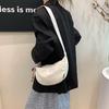 Elegant Nylon Crescent Bag Stylish Streetwear Trendy Design With Stitching Details
