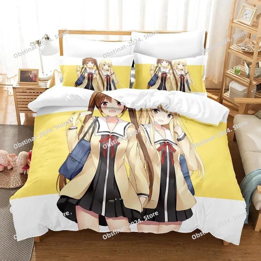 New Aho Girl Bedding Set Single Twin Full Queen King Size Bed Set Adult Kid Bedroom Duvet cover Sets Cool Anime Bed Sheet Set