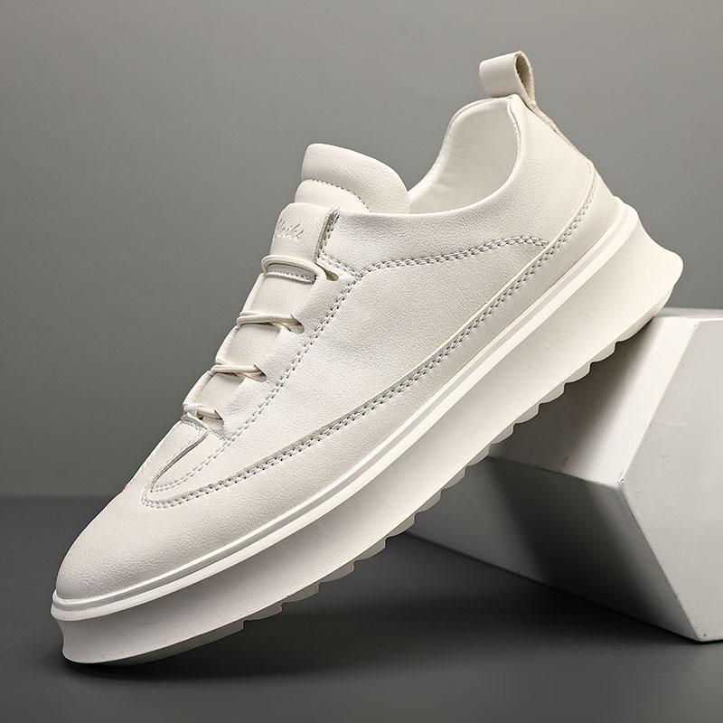 Fashion New Arrival Men's Thick Sole Sneakers Fashion Casual Fiber Leather Skateboard Footwear Versatile Male Tenis Masculino Trainers