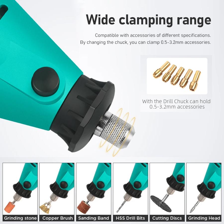 Tungfull Electric Drill Dremel Grinder Mini Polishing Machines With Grinding Accessories Set Electric Rotary Tool Mini Drill