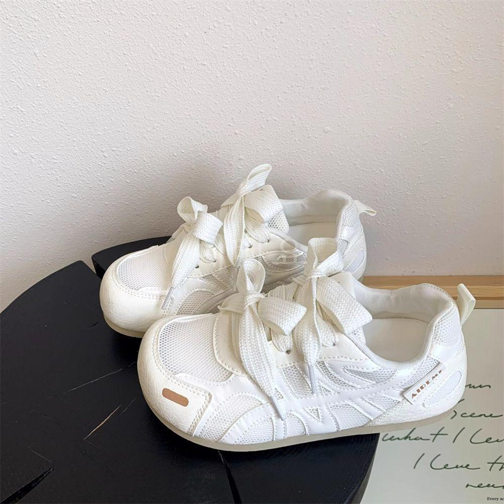 New Sports Style Niche Versatile Little White Shoes Summer New Mesh Breathable Ugly Cute Big Head Shoes