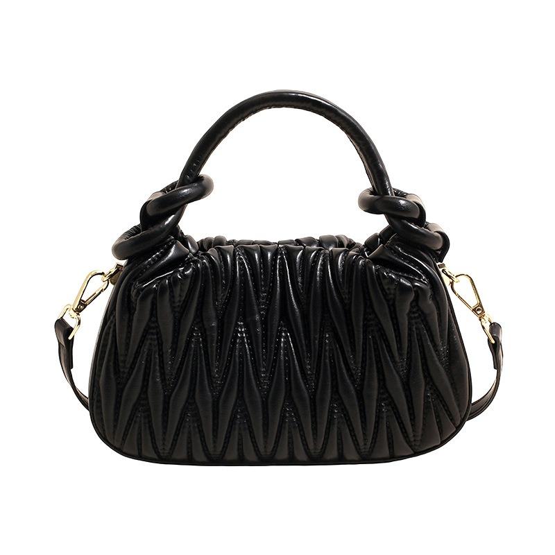 Ručně pletená taška, Vědro taška, Crossbody taška pod paži, Ramenní taška pro dojíždění, Velkokapacitní crossbody taška