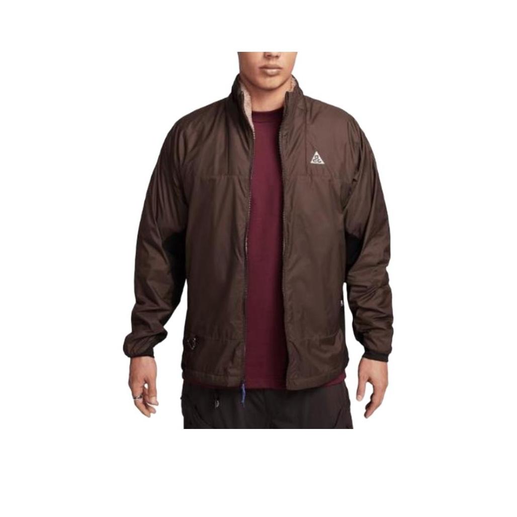 

Nike Logo Zip Long Sleeve Jacket Men Jackets Brown DX7881-237 L