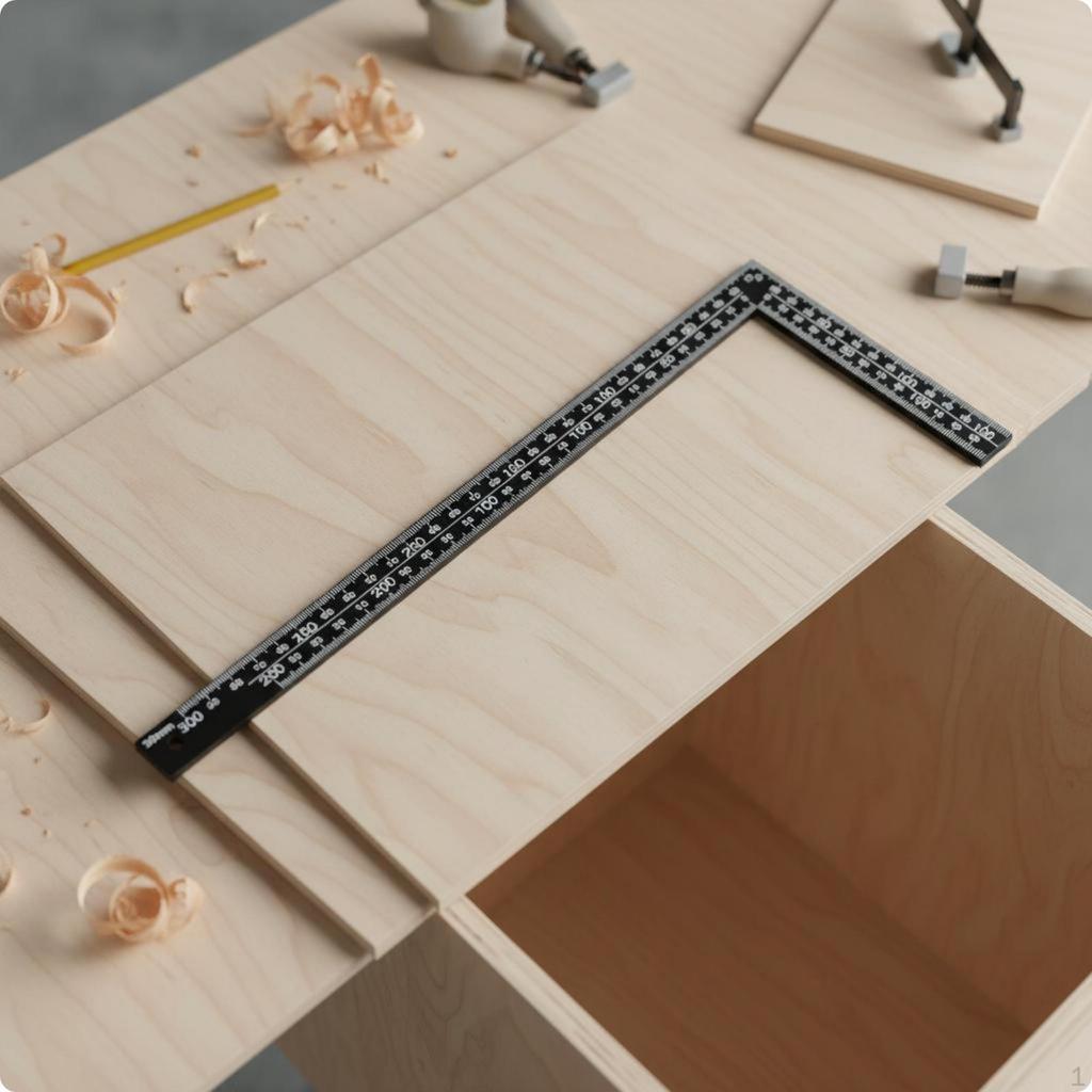 Right Angles Ruler Thickened Carpentry Square Steel for Woodworkers, Carpenters,