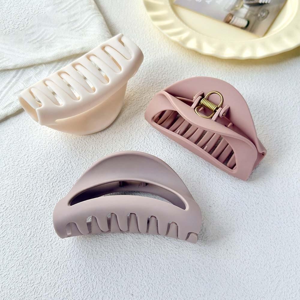 Safe Elastic Plastic Hair Claw Creative Solid Color Shark Clip Fashion Silicone Shark Clip  Daily