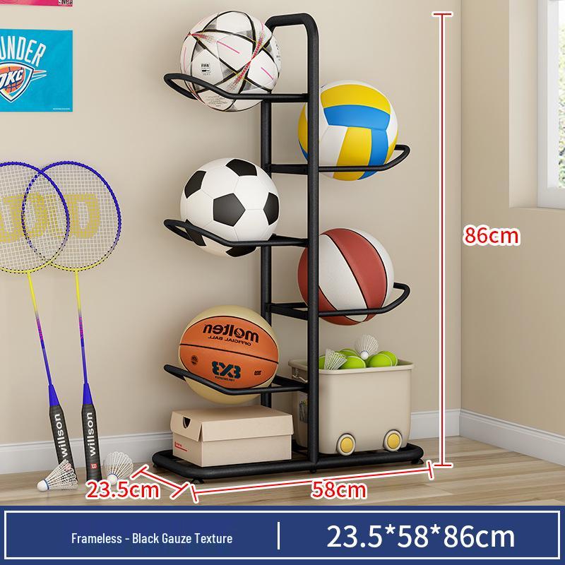 

Multi-Layer Floor-Standing Rack: Organize Basketballs, Toy Balls, Ping Pong, and Badminton Gear