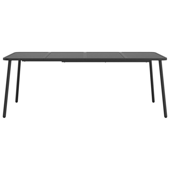 VidaXL Table de jardin anthracite 200x100x71 cm acier 362741