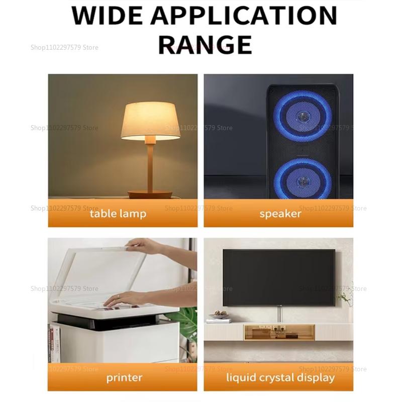 EU Plug Socket Adapter Wireless Wall Charger Power Strip with 4 AC Outlets +2 USB Ports+ 1 Type C 6-in-1 Plug Socket Adapter