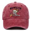Halloween Skeleton Baseball Hat Men's and Women's Alphabet Pattern Hat Adjustable, Suitable for Outdoor Sports Sunscreen