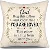Daughter Hug This Pillow and Know That You Are Loved This Pillow Is A Hug from Me To You Throw Pillow Covers for Daughter from Mom Dad Birthday Gift