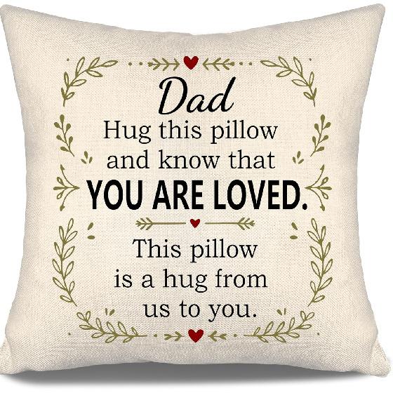 Daughter Hug This Pillow and Know That You Are Loved This Pillow Is A Hug from Me To You Throw Pillow Covers for Daughter from Mom Dad Birthday Gift