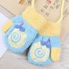 Autumn and winter warm coral fleece children's gloves cartoon knitted gloves baby soft neck pronunciation gloves