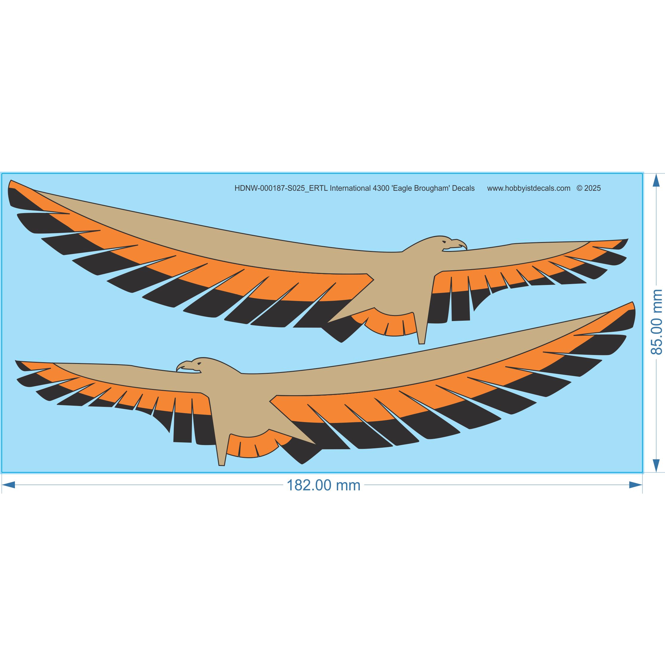 ERTL International 4300 Eagle Brougham Decals - 1/25 - Water Decal