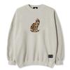 EIGHTVOLUME Ev Leopard Cat Pigment Sweatshirt (Ivory)