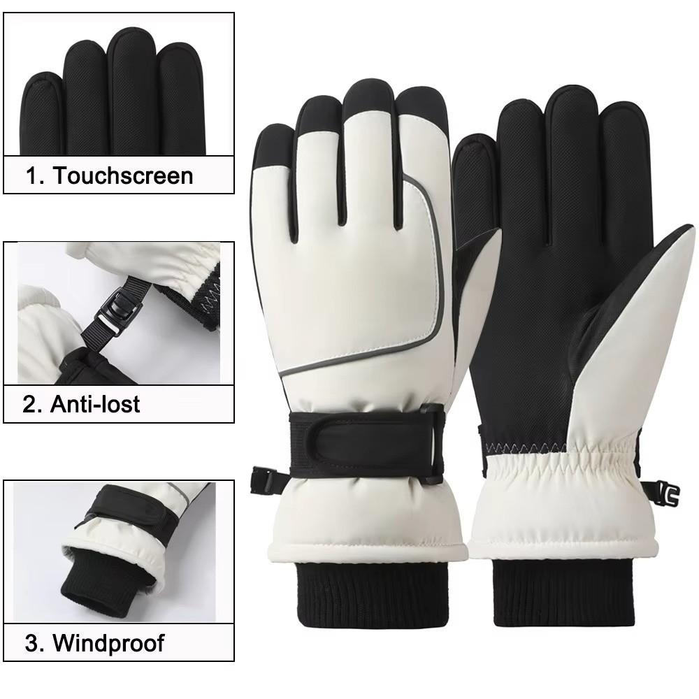 Anti-Skid Winter Gloves Thick Waterproof Gloves Fashion Ski Gloves  Men Women