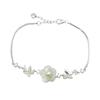 Elegant S925 Sterling Silver Butterfly & Flower Bracelet - Simple, Stylish, and Versatile Design