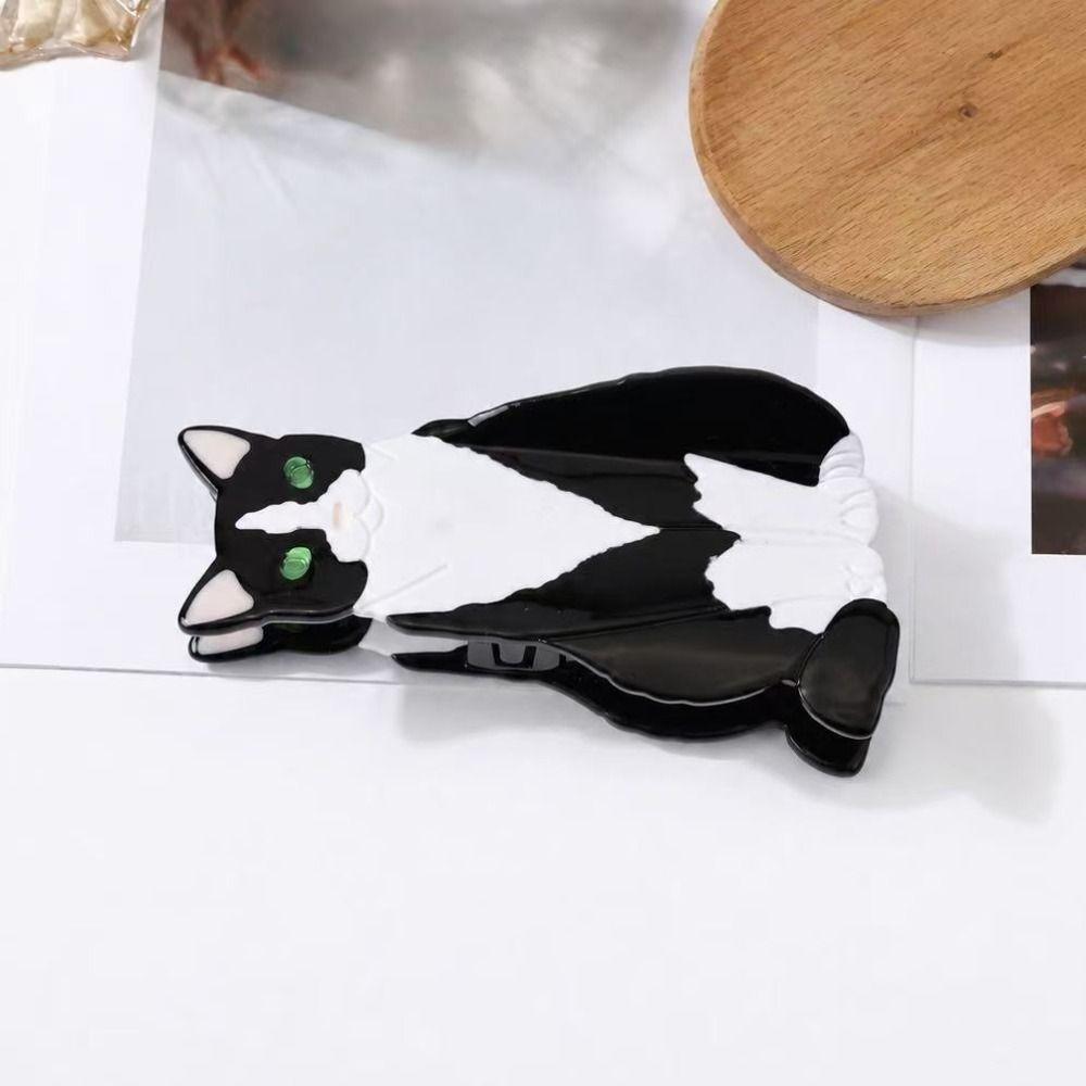 Cartoon Cat Hair Claw Clip Acetate Material Hair Barrettes Acetate Hair Clips Hair Accessories