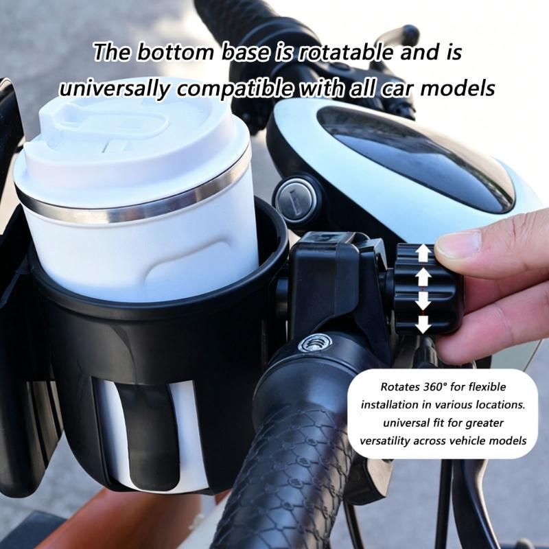 Standard Baby Strollers Cup Holders With 360 Degree Rotating For Bottles And Water Cups On Bicycles And Electric Bikes
