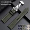 Paski żaglowe 18mm 19mm 20mm 21mm 22mm do zegarków Omega do Seiko Smart Watches Klamra motylkowa Szycie Pasek do zegarka z szybkim mocowaniem