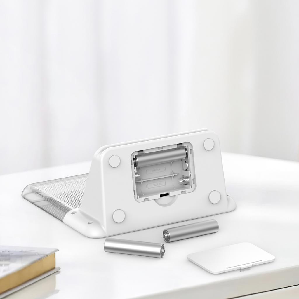 Clean Button Layout Modern Ambient Lighting with 7 Color Two Independent Alarms LCD Alarm Clock Ideal for Home Office