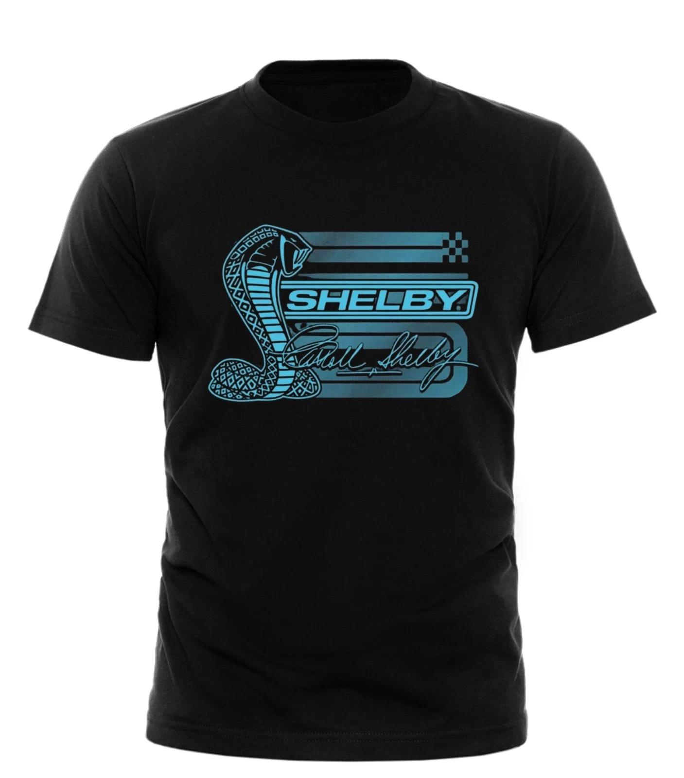 Aqua Shelby Cobra Logo T-shirt Mustang GT500 GT350 Powered by Ford unisex Tshirt 3XL