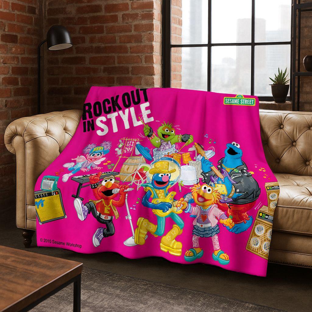 3D S-Sesame Cartoon Art Flannel Blanket,Cozy Soft Throw Blanket for Home Bedroom Bed Sofa Picnic Office Cover Gift Kids
