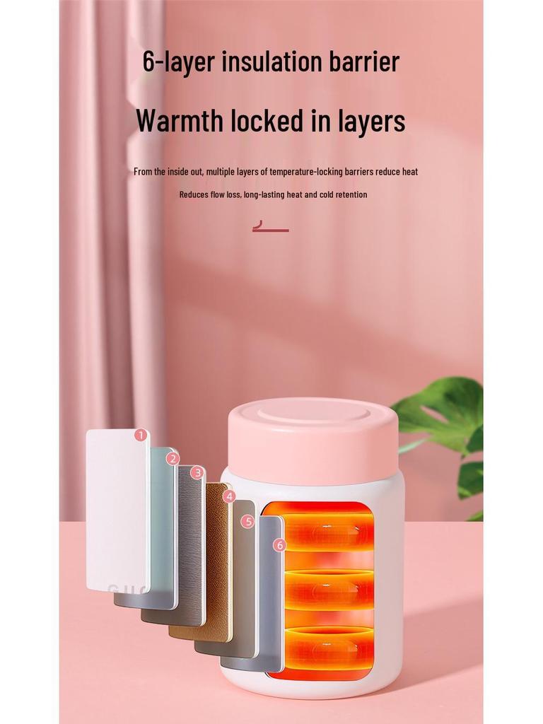 Stainless Steel Insulated Pocket Thermos: Fresh Color Tea & Water Cup for Office or School Use