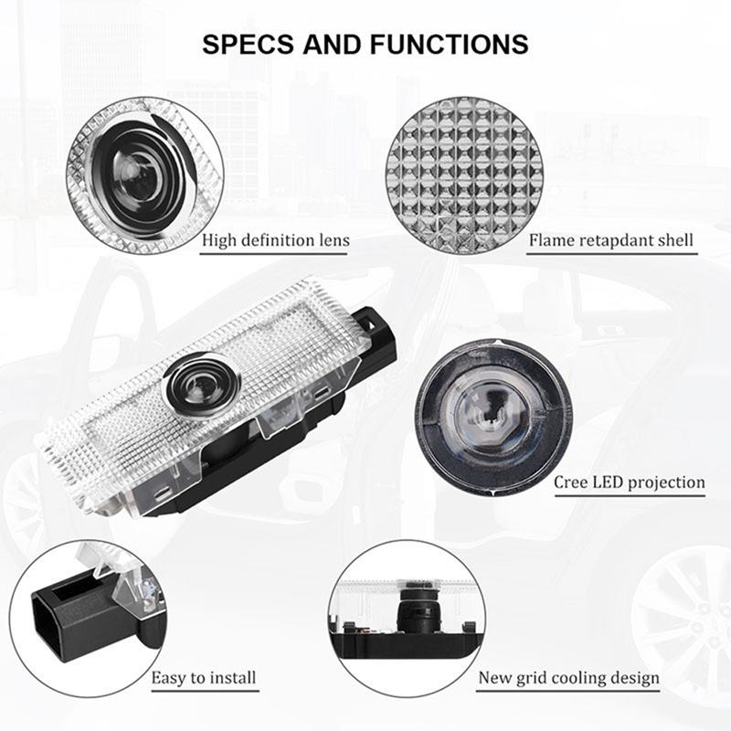 2Pcs LED Car Door Ghost Shadow Courtesy Lights For Alfa Romeo Giulietta 2011-2019 2020 2022 2021 Projector Emblem Accessories