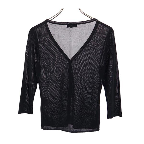 INTER PLANET 7 minutes sleeve cardigan 2 black Women Used