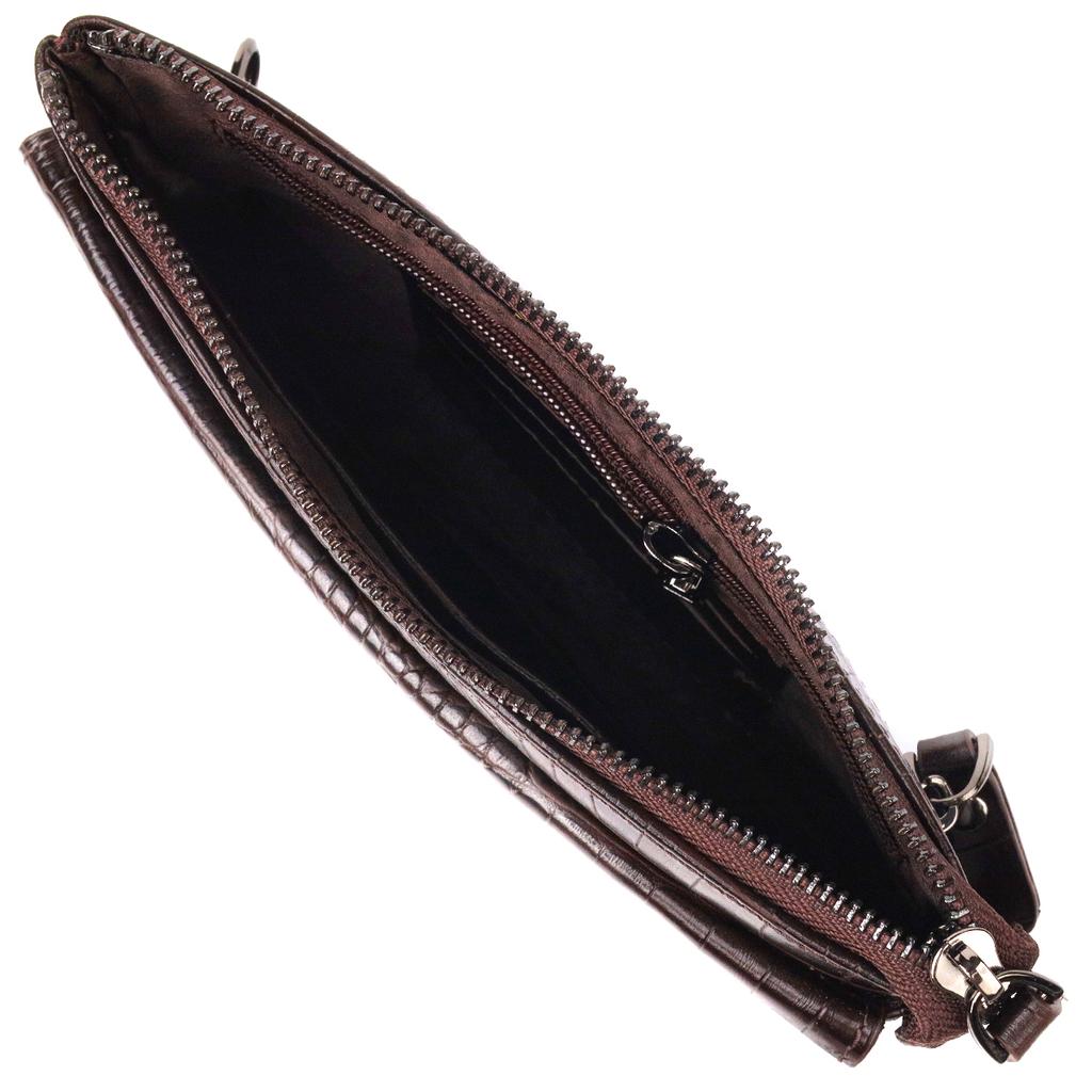 Clutch elegant pentru barbati din piele naturala texturata CANPELLINI 21547 Maro