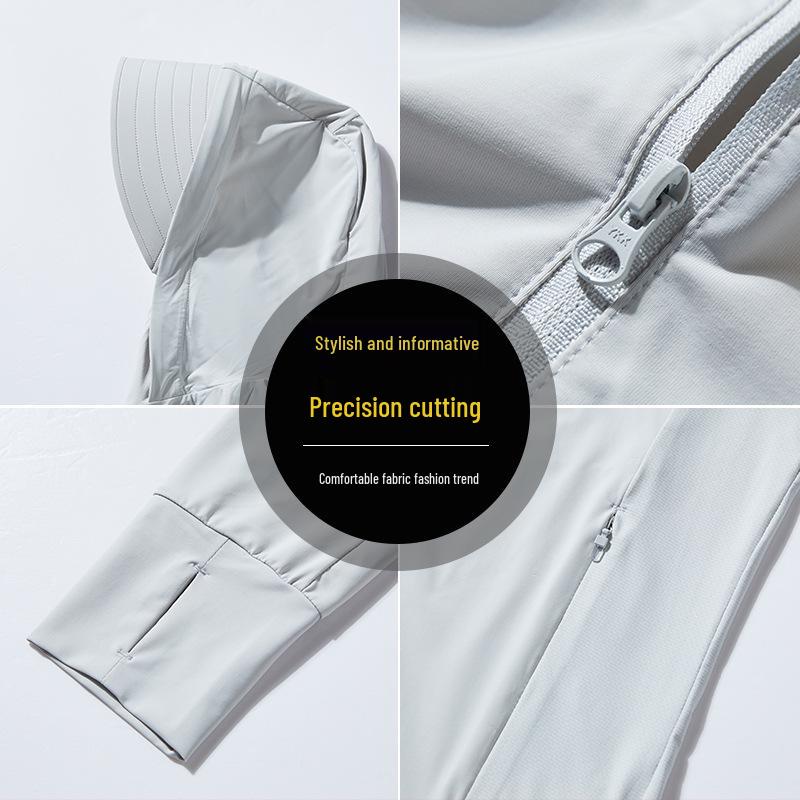 Men's and Women's UPF50+ Ice Silk Sun Protection Clothing - Summer Outdoor Anti-UV Ice Feel for Fishing.