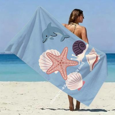 Nautical Ocean Themed Beach Towel Patterned Sunscreen And Windproof Suitable For Swimming Pool Camping Travel Blanket