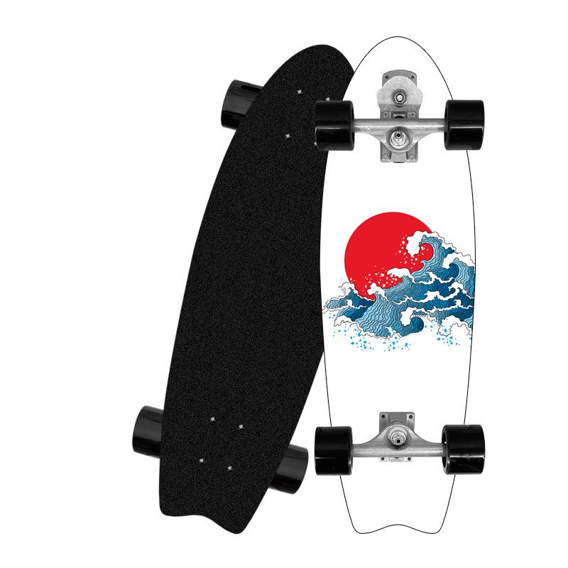 S7 גלשן סקייטבורד יבשתי 815x255x125 מ"מ סקייטבורד גלשן תושבת S7 גלישת גלים גלשן דג סקייטבורדים לונגבורד