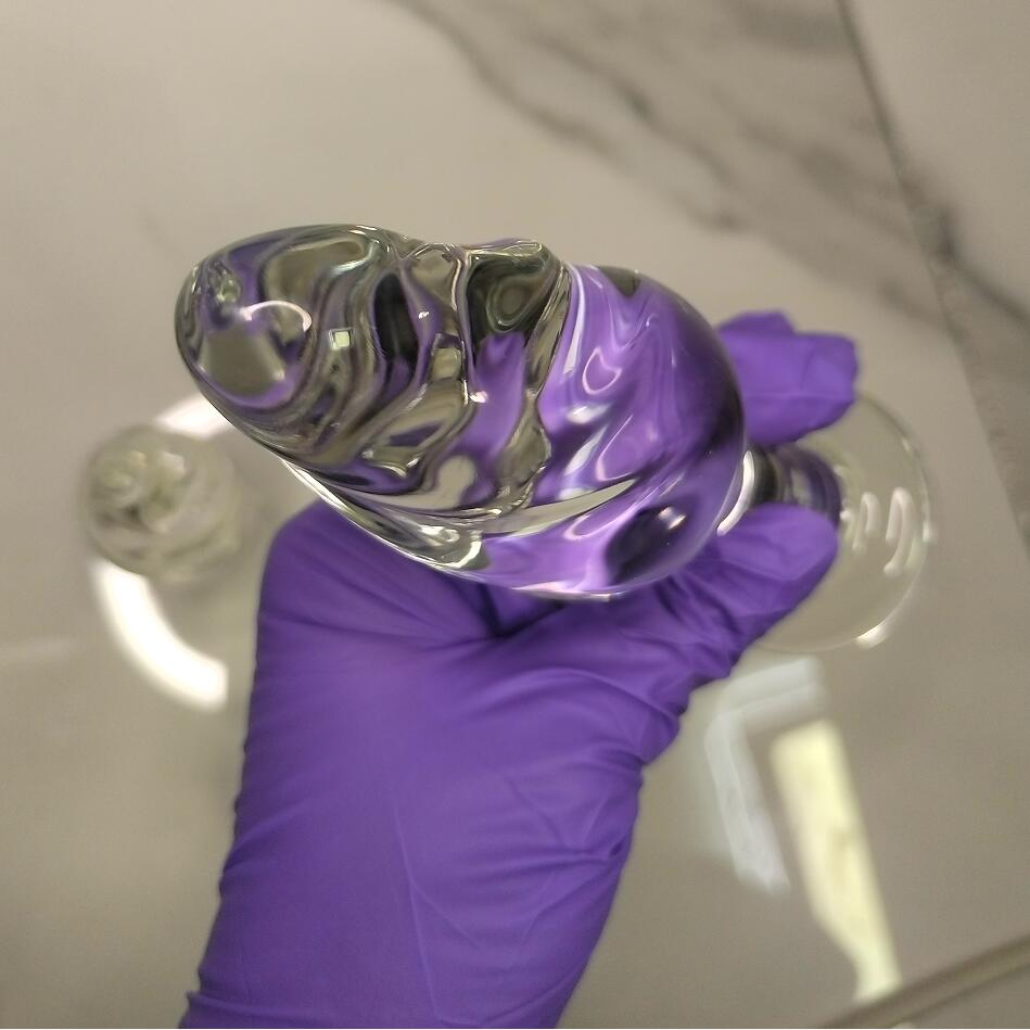 VaHppy Glass Anal Plugs Sex Toys For Gay Girl Backdoor Masturbator Spiral Twisted Threaded Transparent Adult Products SM BDSM