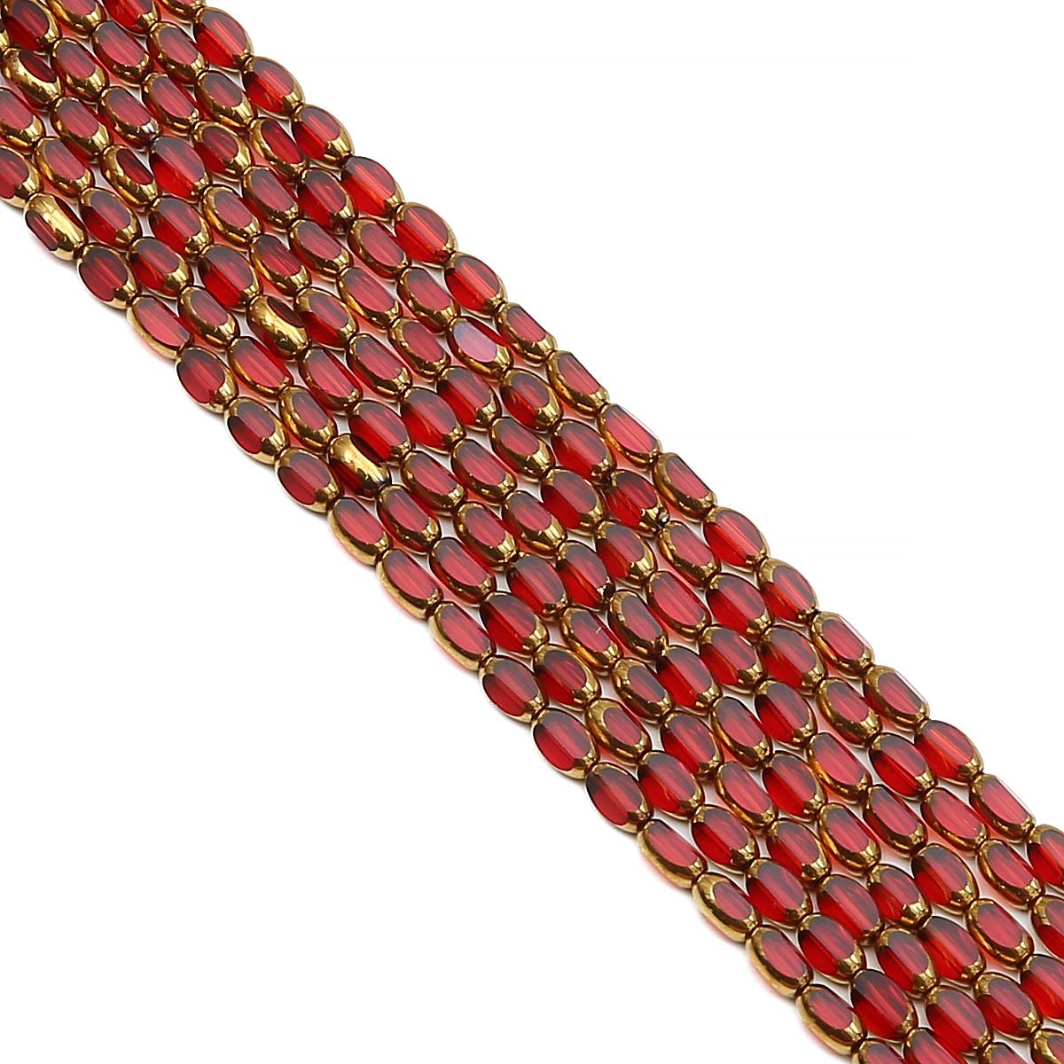 

25-50 шт. хрустальные стеклянные бусины с золотой каймой, свободные бусины-разделители для изготовления браслетов, ожерелья, ювелирных изделий своими руками 3x5mm 50pcs