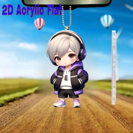 Pet Cat Hanging Pendant with Lanyard Easy To Hang Adorable Kitty Acrylic Pendant Christmas