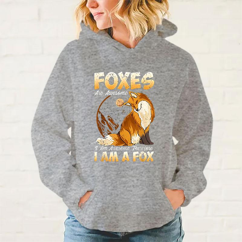 New Fashion Fox Printed Hoodie Women Men Autumn Winter Warm Sweatshirt Hip Hop Harajuku Streetwear Long Sleeve Pullover