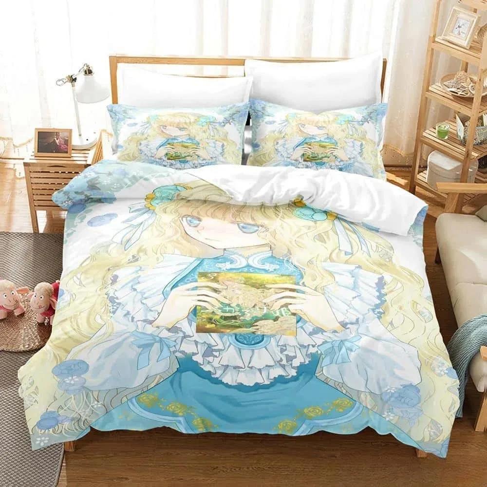 3D Anime Bibliophile Princess Ganzjahres Bettwäscheset Einzelbett Twin Full Queen King Size Bettset Erwachsener Kind Schlafzimmer Bettbezug Sets