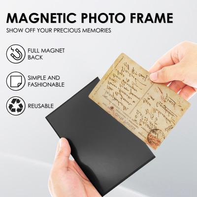 10Pcs Magnetic Picture Frames Photo Magnets Pocket Reusable Magnetic Sign Holder Clear PVC Magnetic Photo Frame for Frigerator
