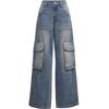 ONLY Women's 2025 Spring Low Waist Loose Straight Cargo Jeans