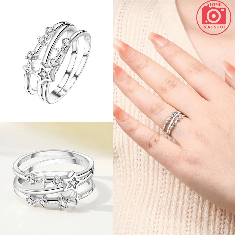 Unendliche Liebe Schmuck Schwarz & Rosa Herz Glänzende Zirkon Ringe Mode Neu 925 Silber Damenringe für Valentinstagsgeschenk