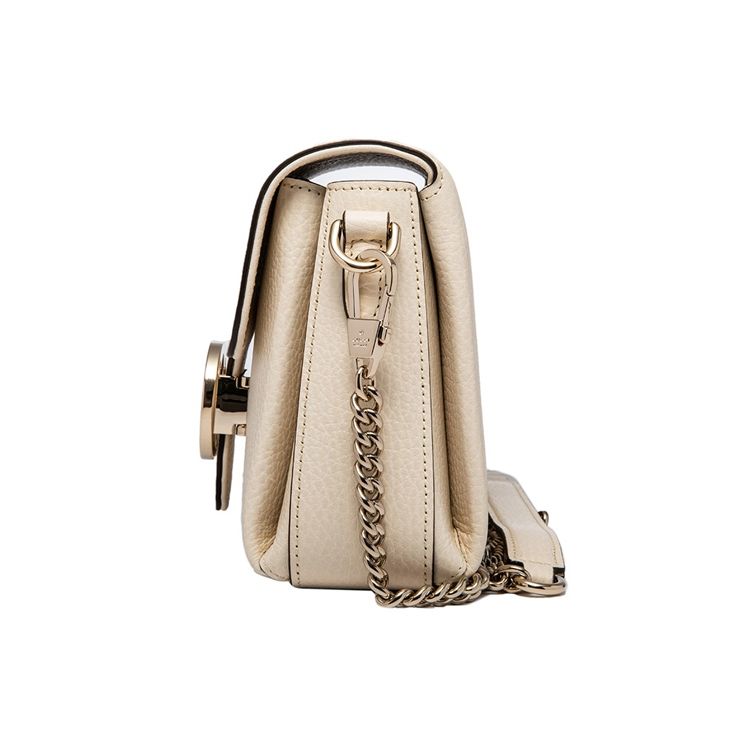 Gucci Double G Buckle Chain Lychee Grain Cowhide Messenger Bag Accordion Shoulder Crossbody Mini Women Bags White 607720-CAO0G-9522