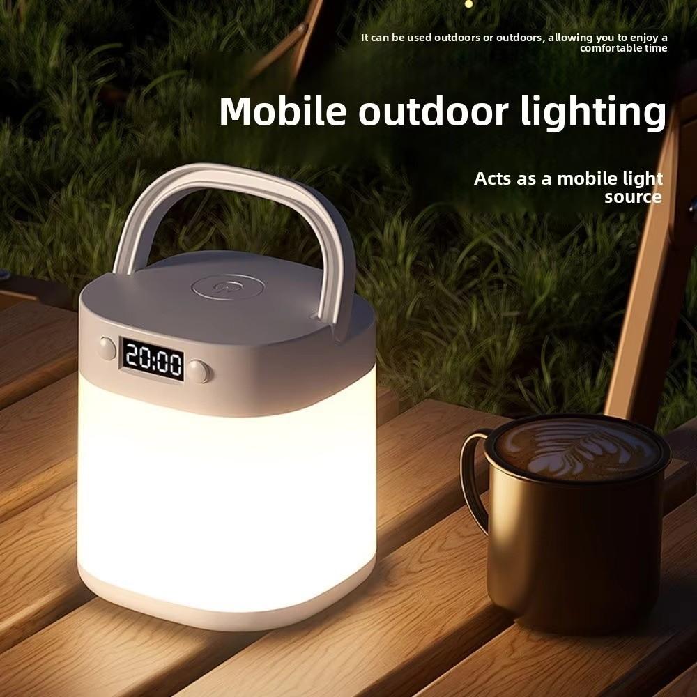 Dimmable Bedside Lamp Remote Control Reading Table Lamp Eye Protection Clock  Desktop